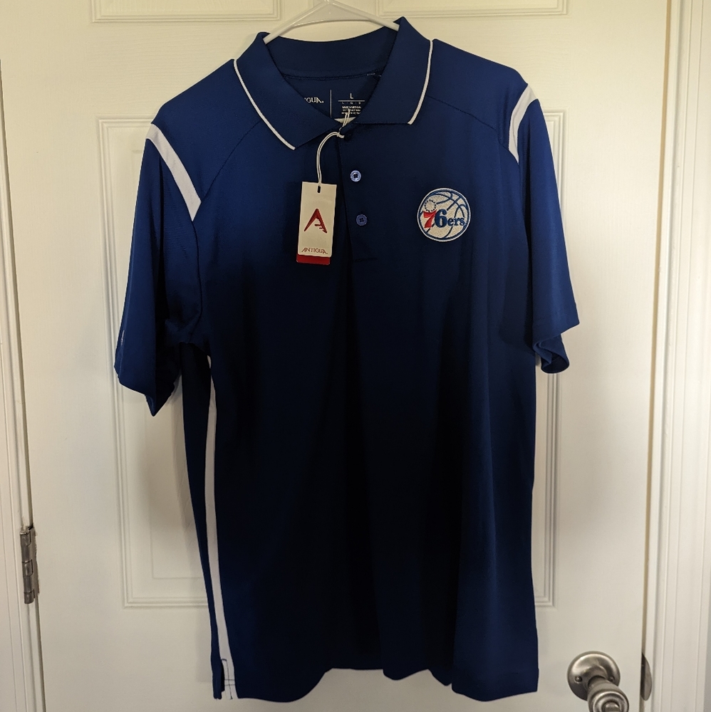 NWT ANTIGUA Philadelphia 76ers Men's Polo